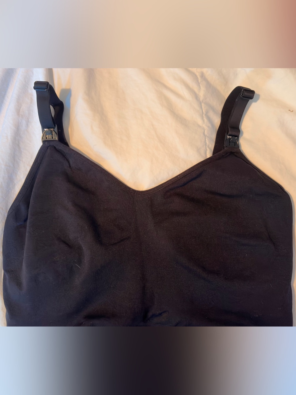 Black Nursing Cami with Adjustable Straps